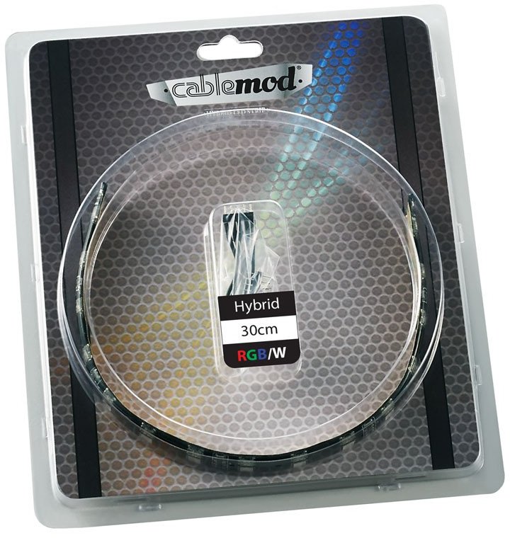 CableMod WideBeam Hybrid LED Strip 30cm - RGB/W - Arvutitark
