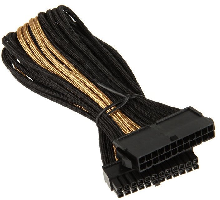 SilverStone ATX 24-Pin-Kabel, 300mm - schwarz/gold - Arvutitark
