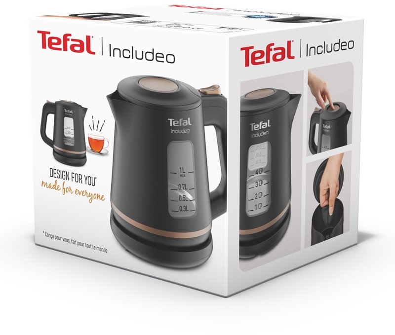 Tefal Includeo KI533811 electric kettle 1 L 2400 W Black 