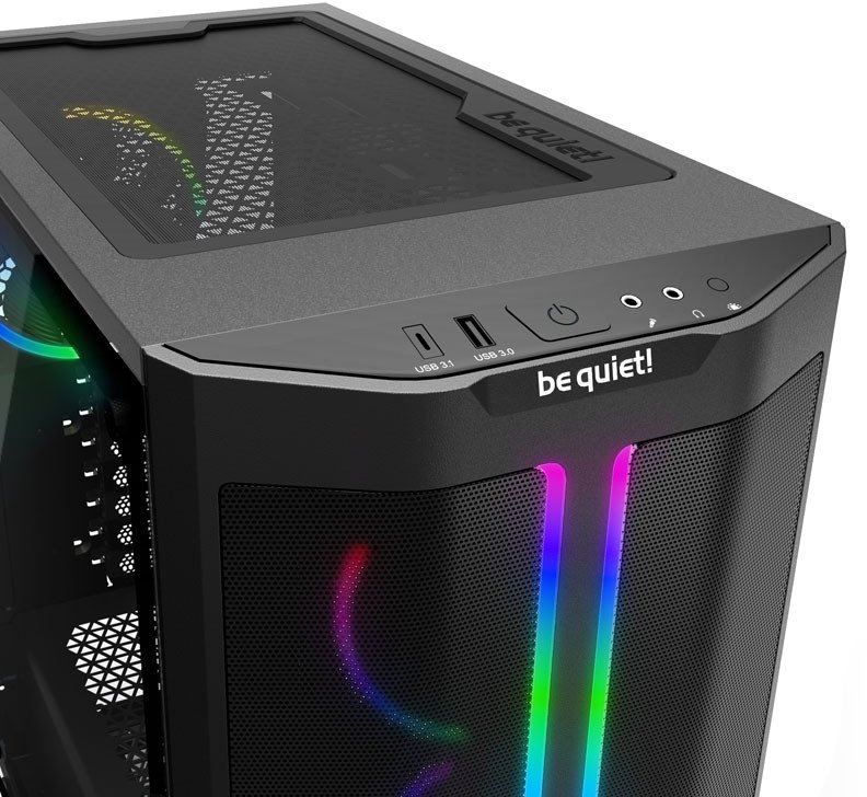be quiet! Pure Base 500DX ARGB Midi Tower Case - Black Tempered Glass