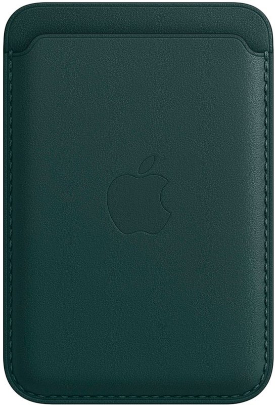 apple iphone leather wallet with magsafe forest green