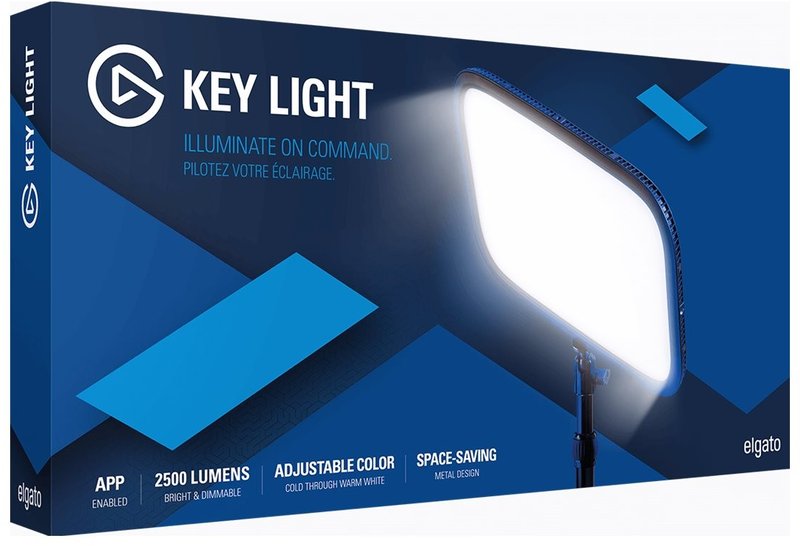 Foco  Elgato Key Light Air, LED, 1400 lúmenes, 25 W, WiFi, Ajustable,  550g, Negro