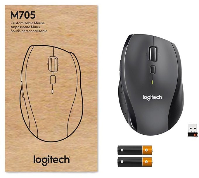 Smigre Forekomme race Logitech M705 Wireless Mouse Charcoal - Arvutitark