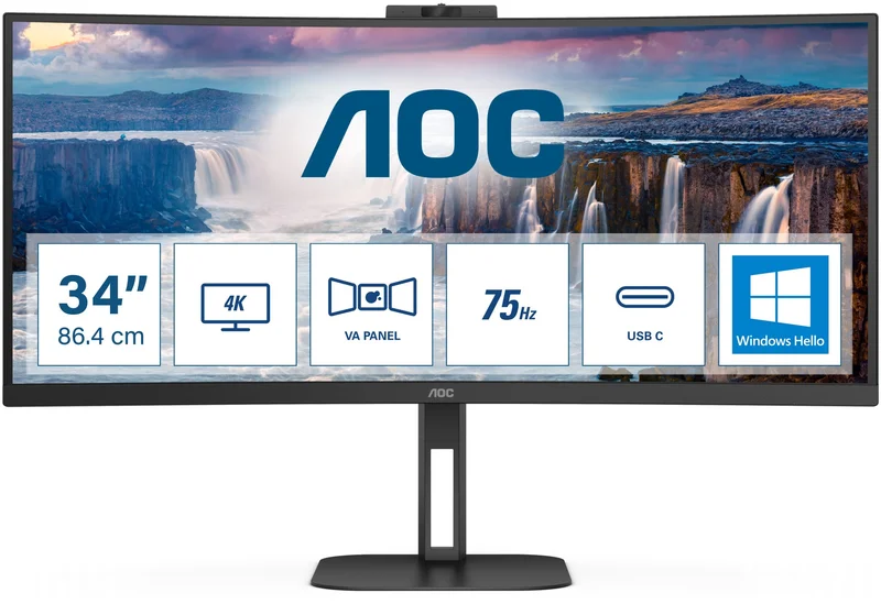 AOC CU34V5CW/BK 34inch monitor - Arvutitark