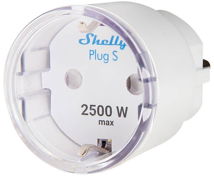 SHELLY Plug S Smart Wall Plug with Power Metering, Wi-Fi