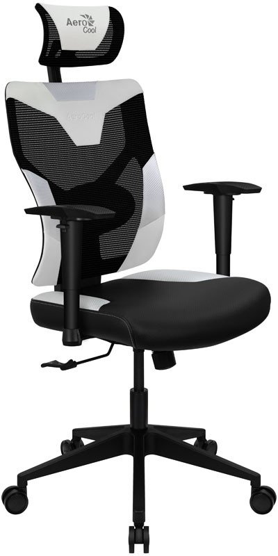 Stuhl schwarzweiß AeroCool Arvutitark - Guardian Mesh-Design Gaming