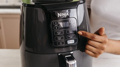 Ninja - AF100 Air Fryer 1550W - Grey/Black