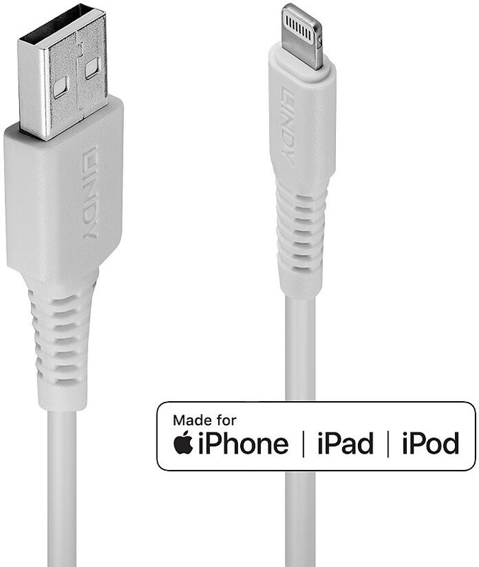 Apple Lightning to USB Cable in White (0.5 m) 
