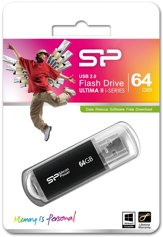 Silicon Power Ultima II-I Series 16GB USB 2.0 Flash Drive 