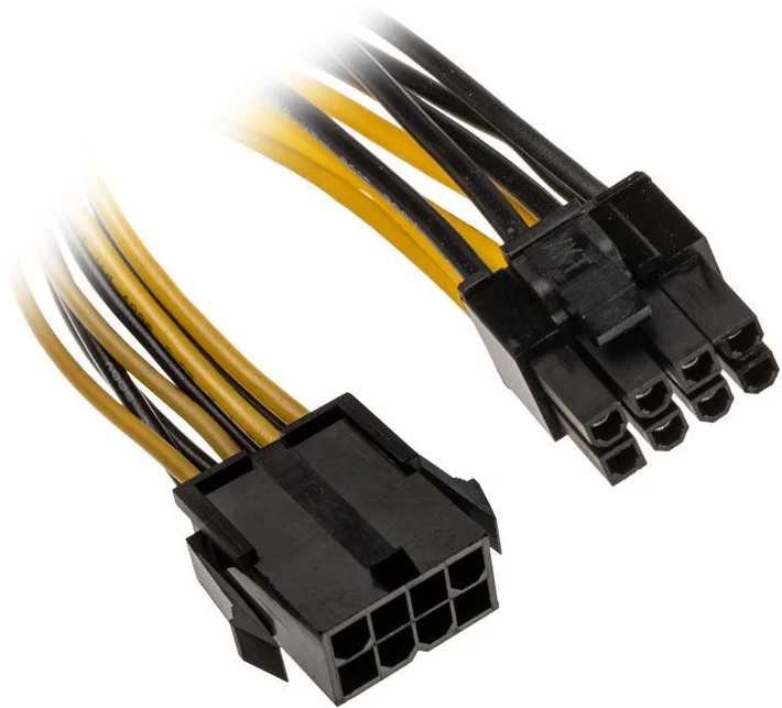 Akasa 12V ATX 8 Pin zu 6+2 Pin PCIe-Kabel