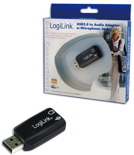 Logilink USB Audio adapter, 5.1 sound effect -