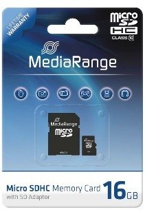 divers Carte MicroSD HC, Class 10, 16 Go, avec adapteur SD  (uSD-HC-C10-16G-2en1)