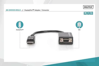 Câble adaptateur Display Port vers VGA DP-VGA-1.8M — Multitech Maroc