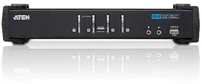 ATEN CubiQ CS1764A KVM audio switch ports Arvutitark