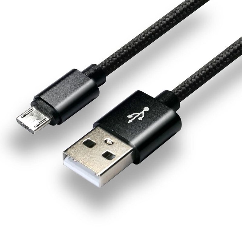everActive cable micro USB 1m - Black, braided, quick - Arvutitark