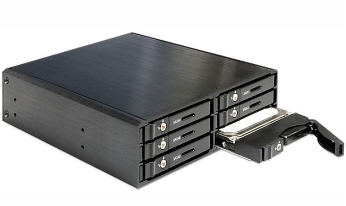 6 baies 2,5 pouces Sata Ssd HDD Boîtier Mobile Rack / boîtier Rack