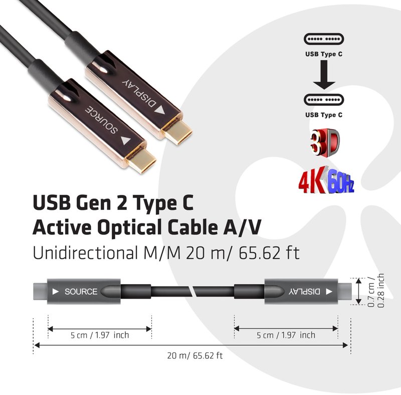 Club 3D Rallonge USB 3.1 Gen 1 Type-C - 2.0 m - CAC-1529 