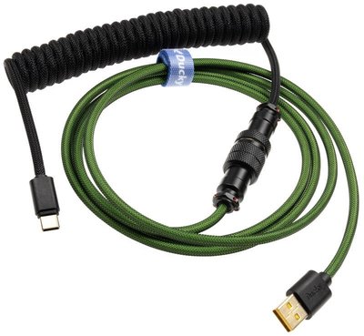Underskrift appel Behandle Ducky Premicord Pine Green Spiralkabel, USB Typ C auf Typ... - Arvutitark