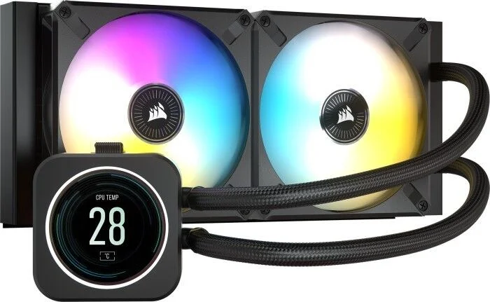  240mm AIO CPU Liquid Cooler with Customizable LCD