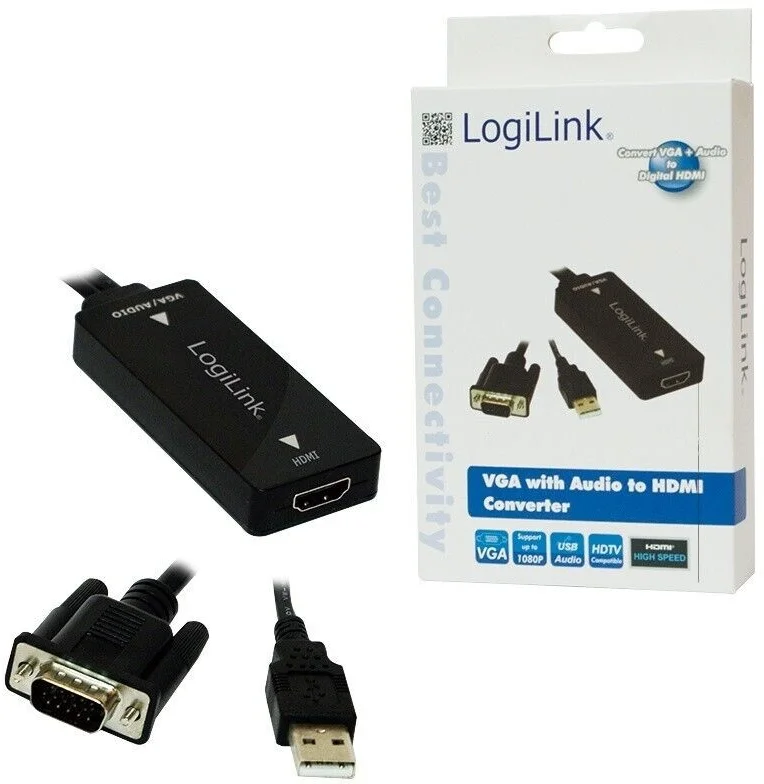 VGA to HDMI Adapter with Audio Support