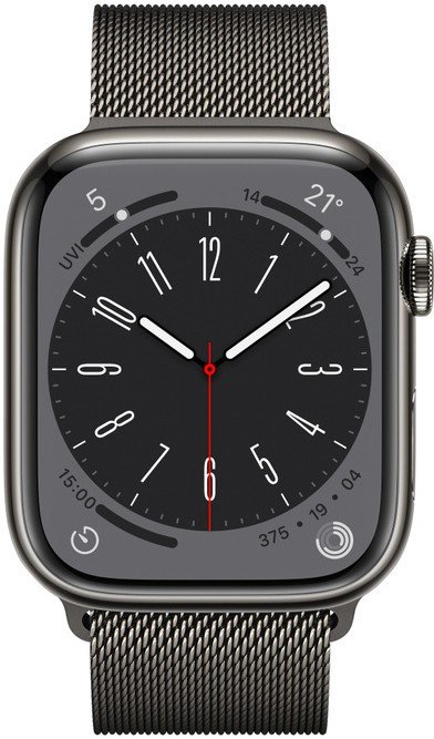 Apple Watch 8 GPS + Cellular 45mm Stainless Steel - Arvutitark