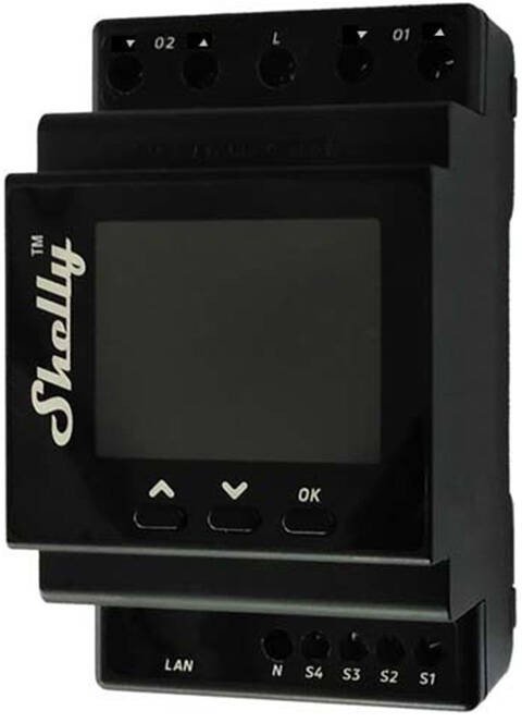 DIN Rail Smart Controller Shelly Pro Dual Cover PM with