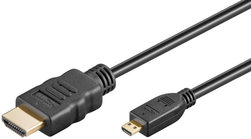 High Speed Micro HDMI Cable with Ethernet (4K/60Hz) 1.0m - Arvutitark