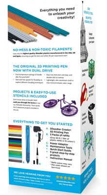3Doodler Create+ 3D Printing Pen Set – Onyx Black