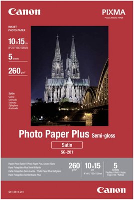 Canon photo paper SG-201 10x15 260g 5 sheets - Arvutitark