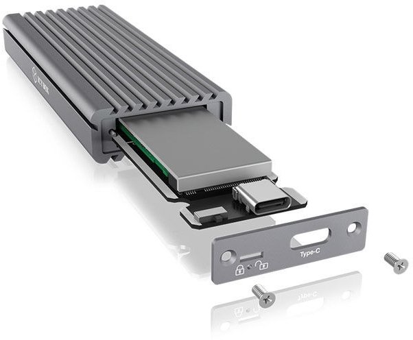 ICY BOX Boîtier SSD M.2 NVMe, USB 3.1 (Gen2, 10Gbit/s), PCIe M-Key, Disque  dur externe SSD, Adaptateur NVMe, USB-C, USB-A, IB-1817M-C31